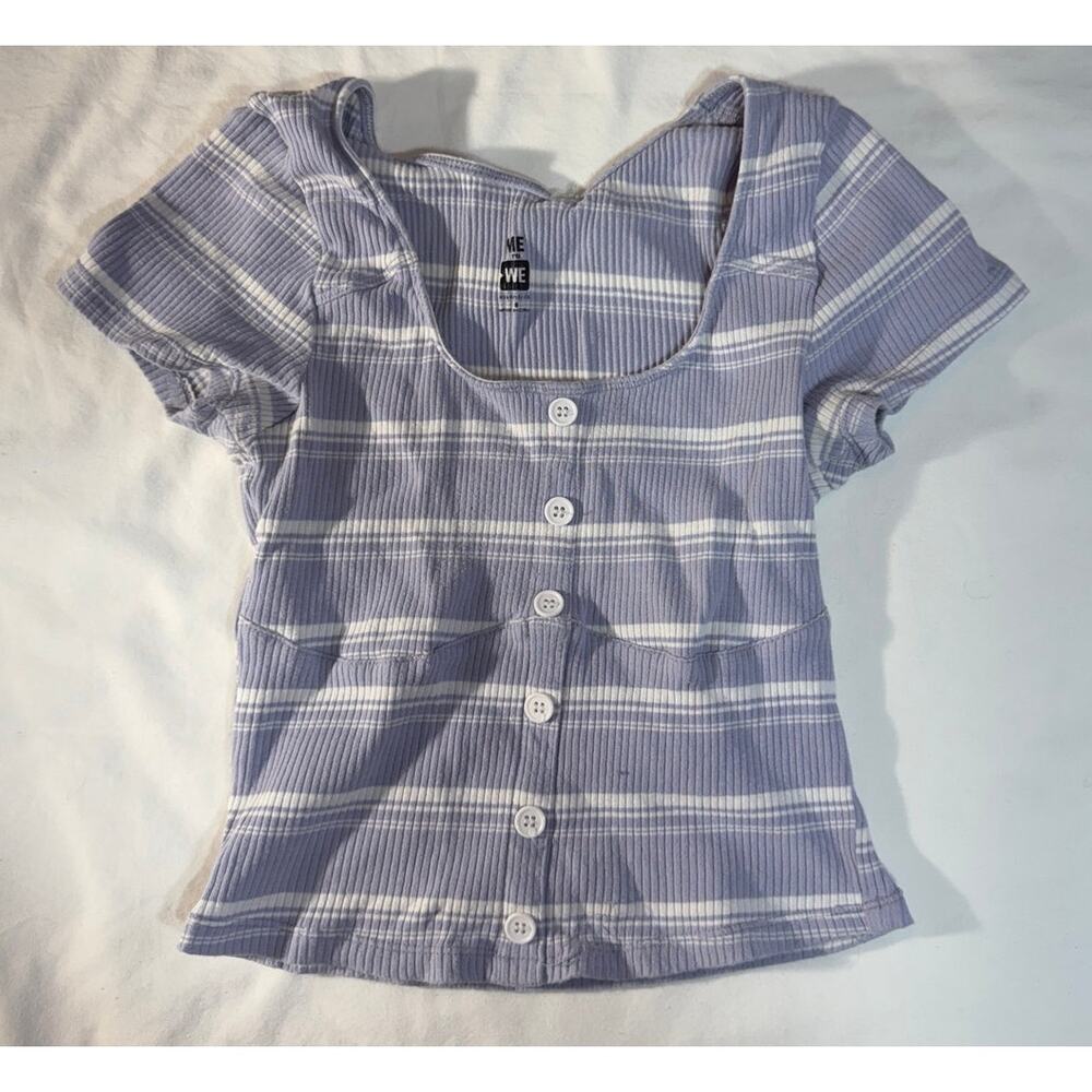 Light purple and white striped shirt